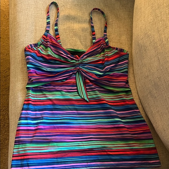 Miraclesuit Other - Miraclesuit Multicolor Striped Swim Tankini Top